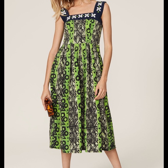 Autumn Adeigbo Dresses & Skirts - Autumn Adeigbo Green Printed Chloe Dress